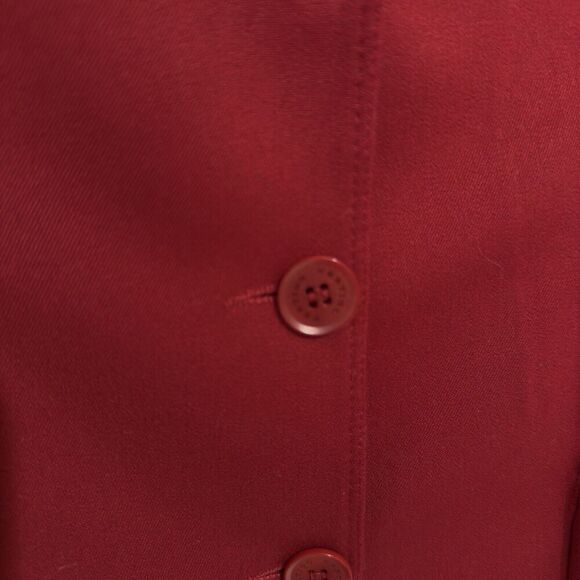 Vintage Vertigo Blazer Jacket Womens Size L Paris France Red Button Front - Picture 7 of 8